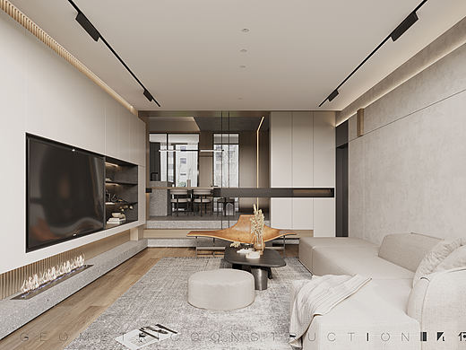 旧房改造丨醇厚木质调气息，现代暖色大宅