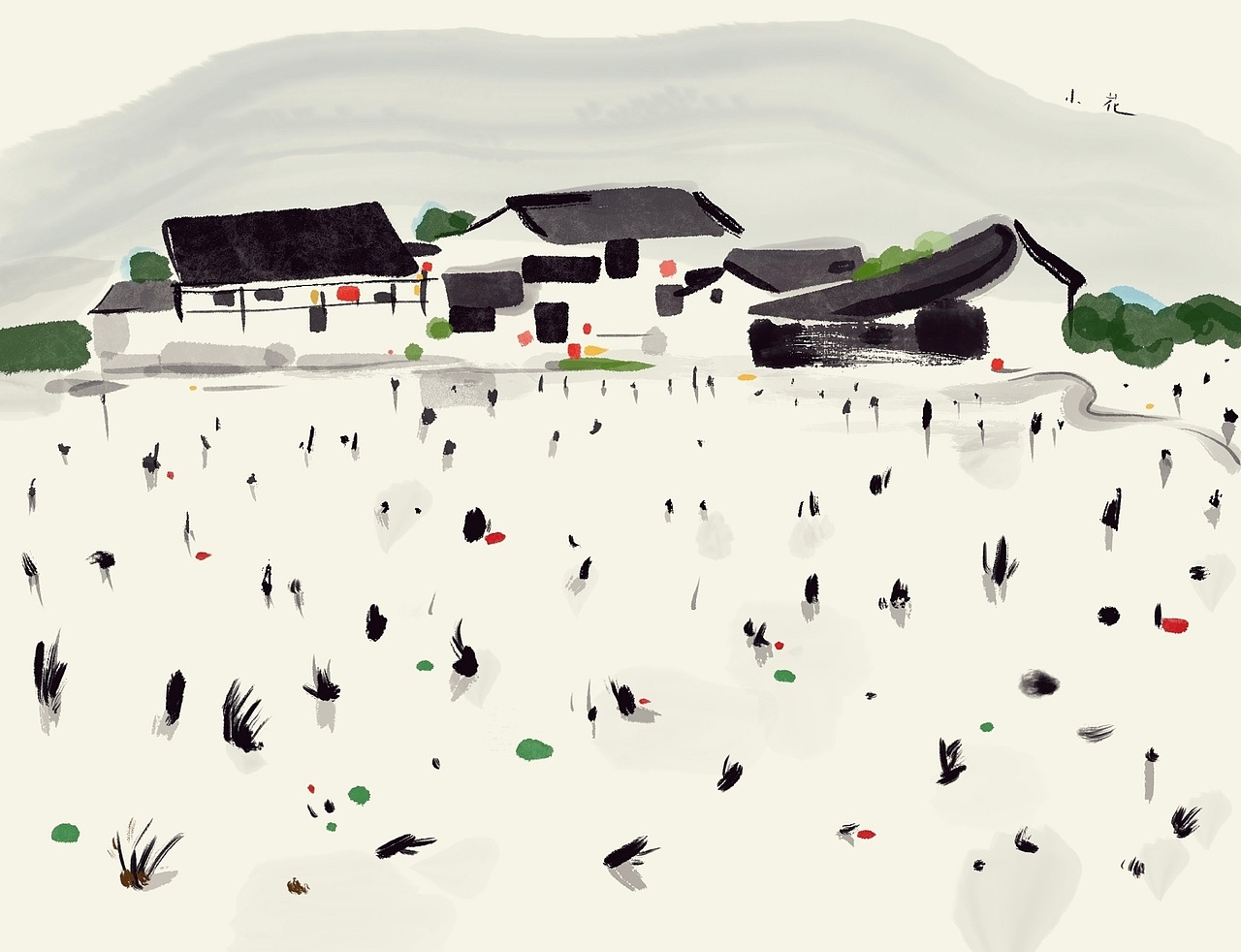 一组数绘风景（图ZMjU3NDc3OTY4） - 创作习作 - 站酷设计师花花一样原创素材 - 站酷ZCOOL