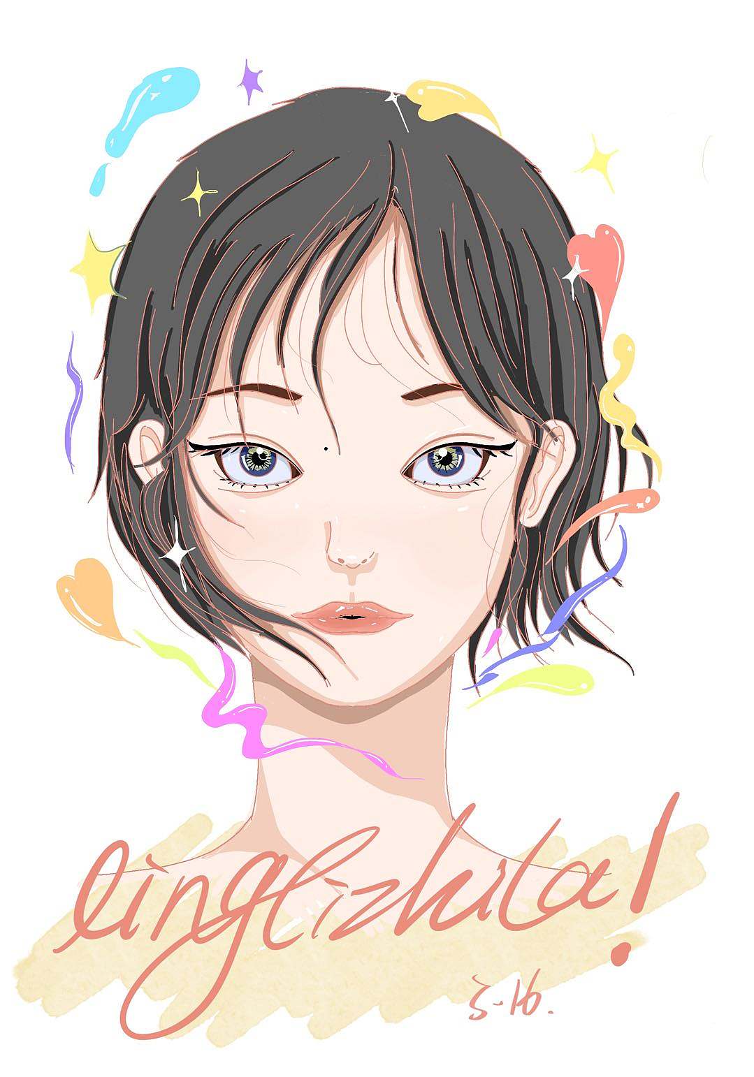 摸鱼小像（图ZMjkzMjI4MDA0） - 创作习作 - 站酷设计师请你喝奶绿原创素材 - 站酷ZCOOL