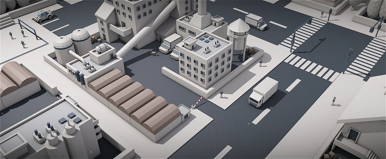 Low-Poly-扁平化-（临摹）卡通城市-大场景（图ZMzg2NzI1NDg=） - 机械/交通 - 站酷设计师Alpha一antia原创素材 - 站酷ZCOOL