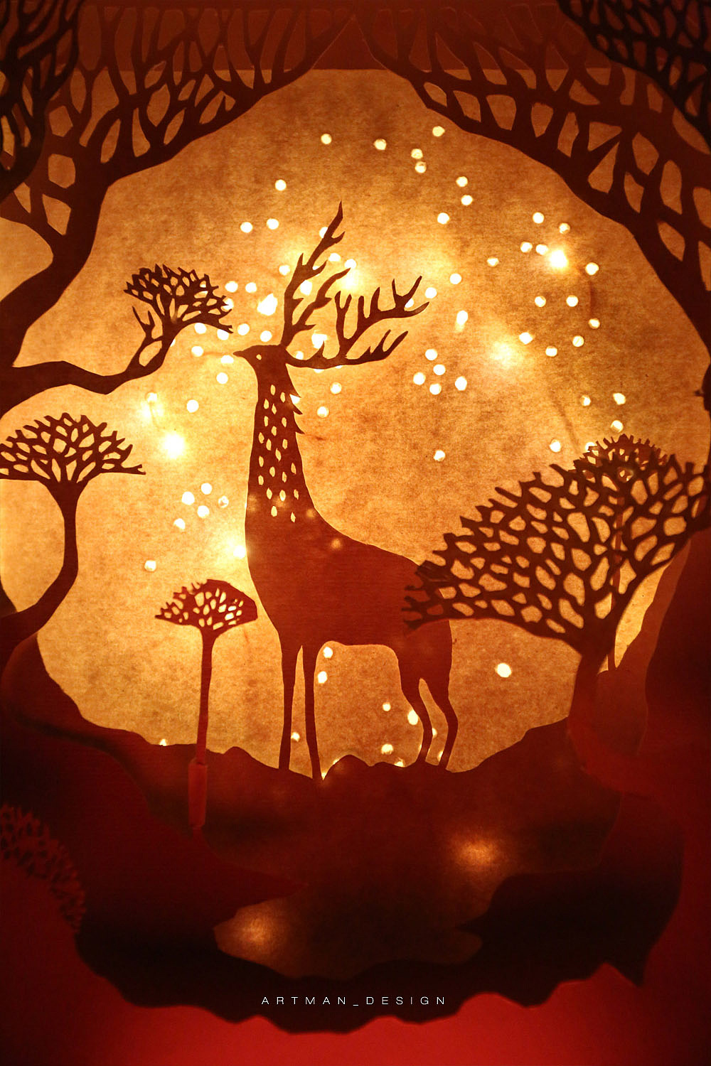 《梦鹿》の剪纸幻灯片（图ZNDI4MTA2Njg=） - 绘画 - 站酷设计师michaelpst原创素材 - 站酷ZCOOL
