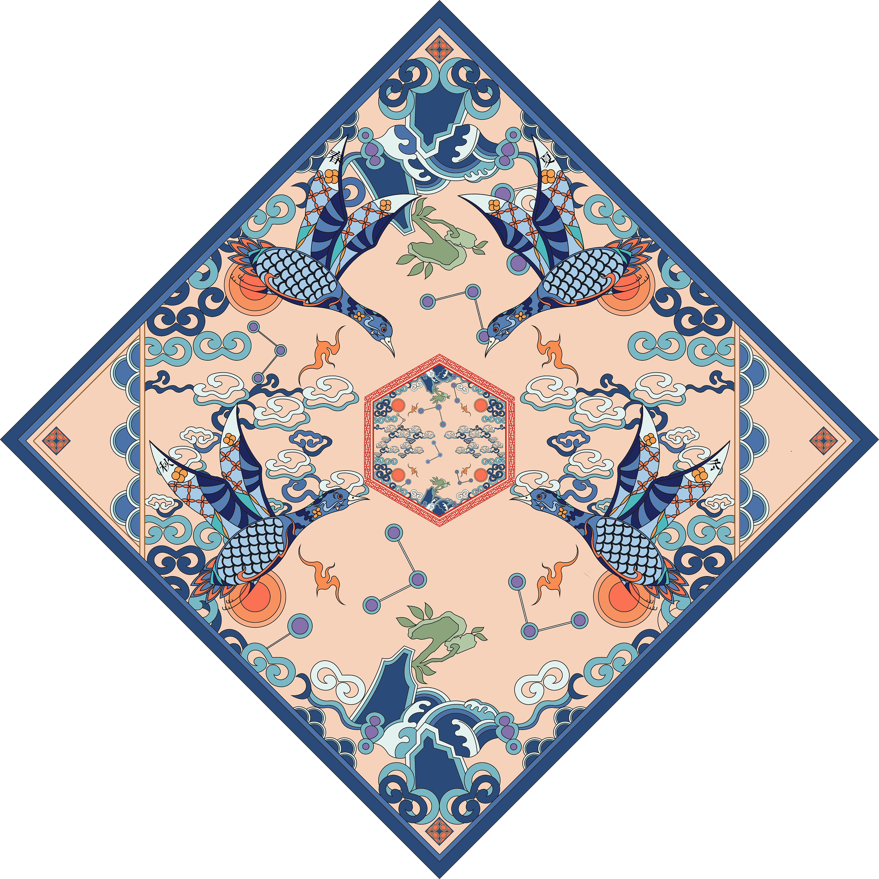 补缀乾坤清代补子纹样的视觉元素创新设计