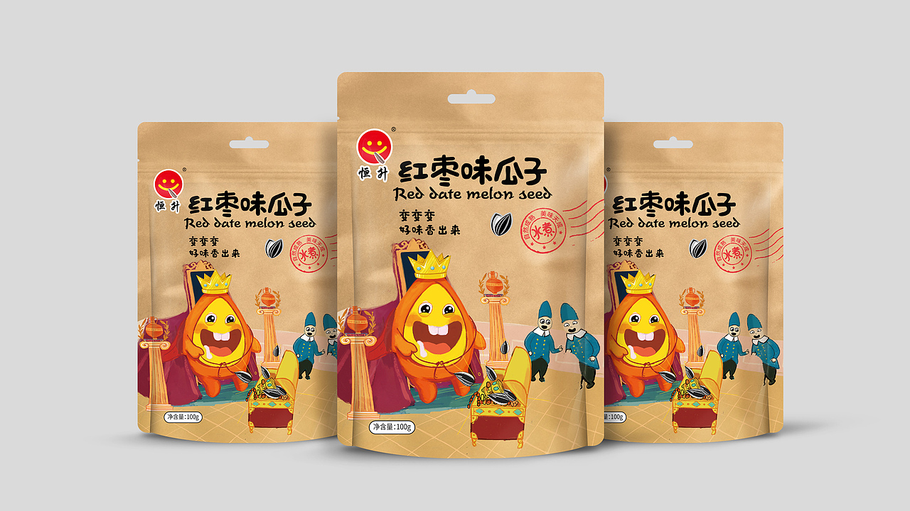 恒升瓜子包装创意设计