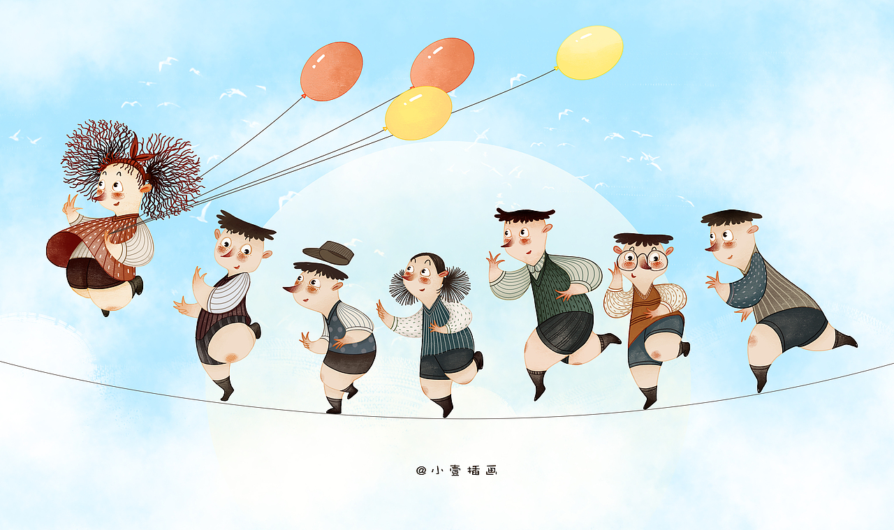 童年（图ZMTM1ODcwMzgw） - 儿童插画 - 站酷设计师小壹插画原创素材 - 站酷ZCOOL