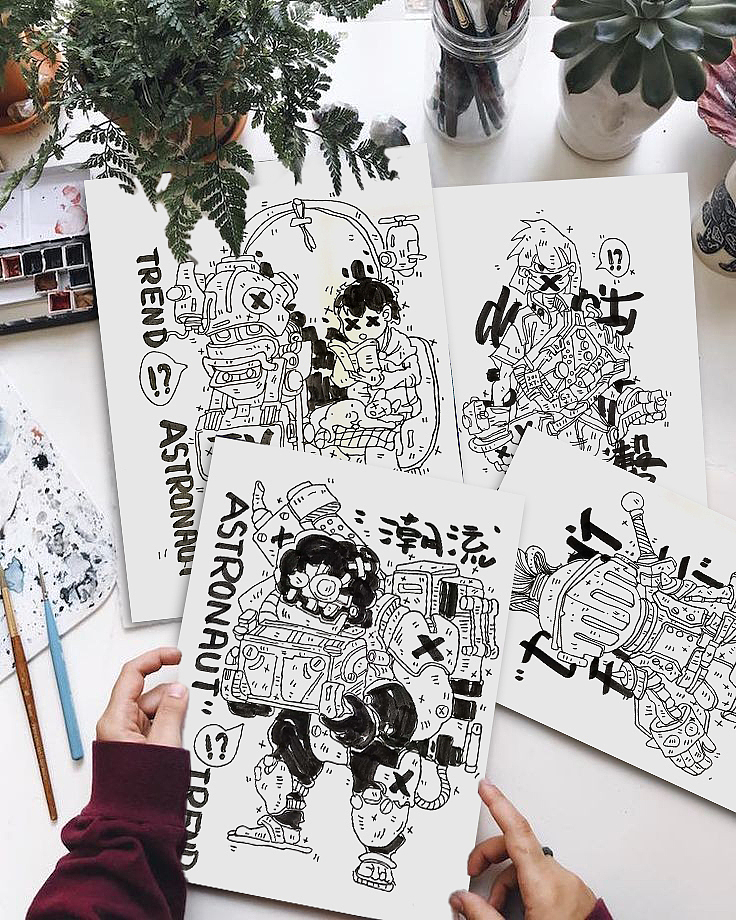 挑战“画1000张画后会有什么变化” 整合章（图ZMjczMzMxNDQ0） - 新锐潮流插画 - 站酷设计师elijah多力原创素材 - 站酷ZCOOL