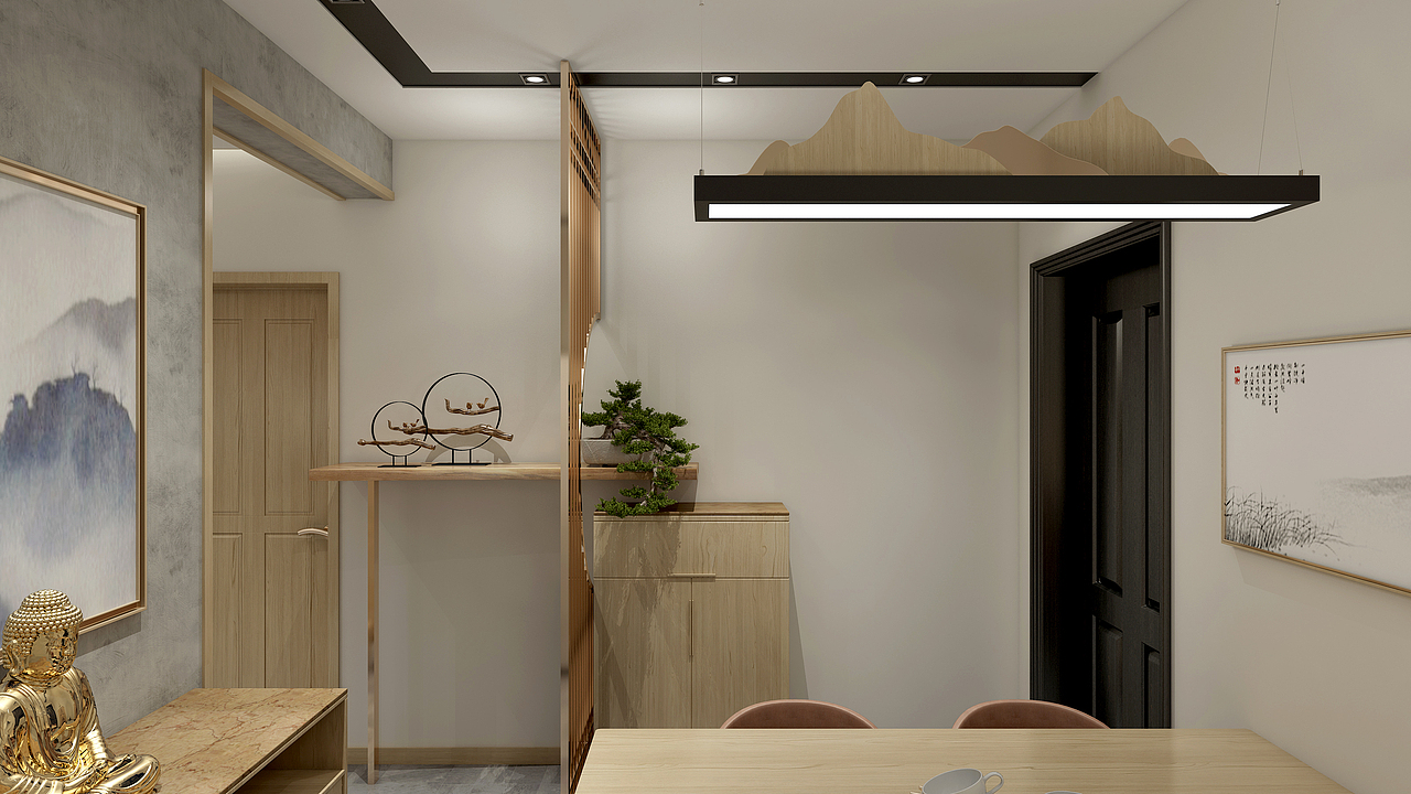 中式住宅空间（图ZMTMzMDkzNjA0） - 家装设计 - 站酷设计师山尚人原创素材 - 站酷ZCOOL