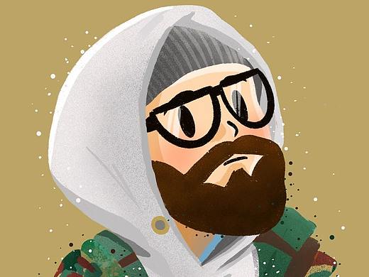 今日插画头像练习