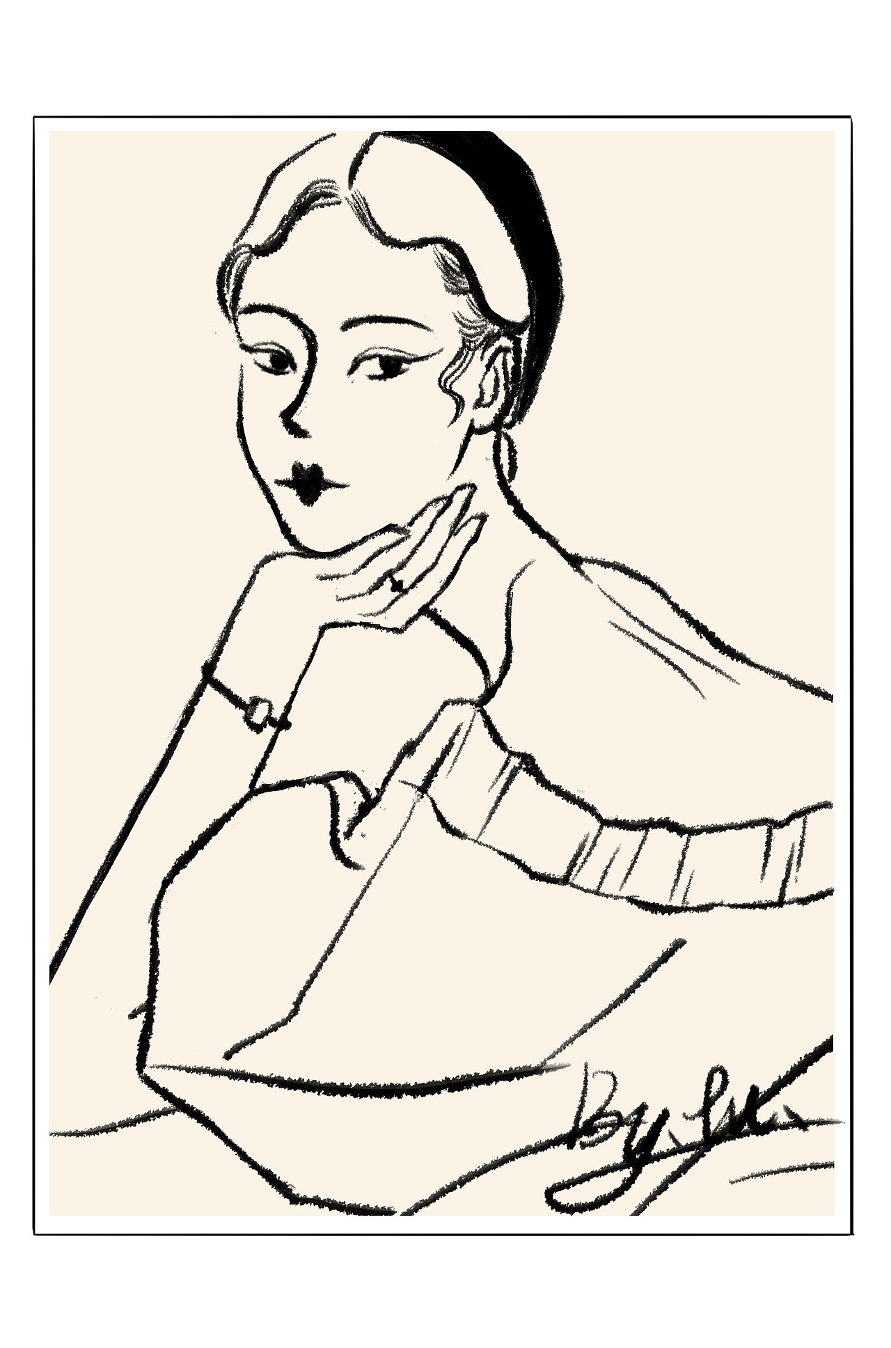 女孩（图ZMjY1OTM0ODIw） - 创作习作 - 站酷设计师鱼儿游插画原创素材 - 站酷ZCOOL