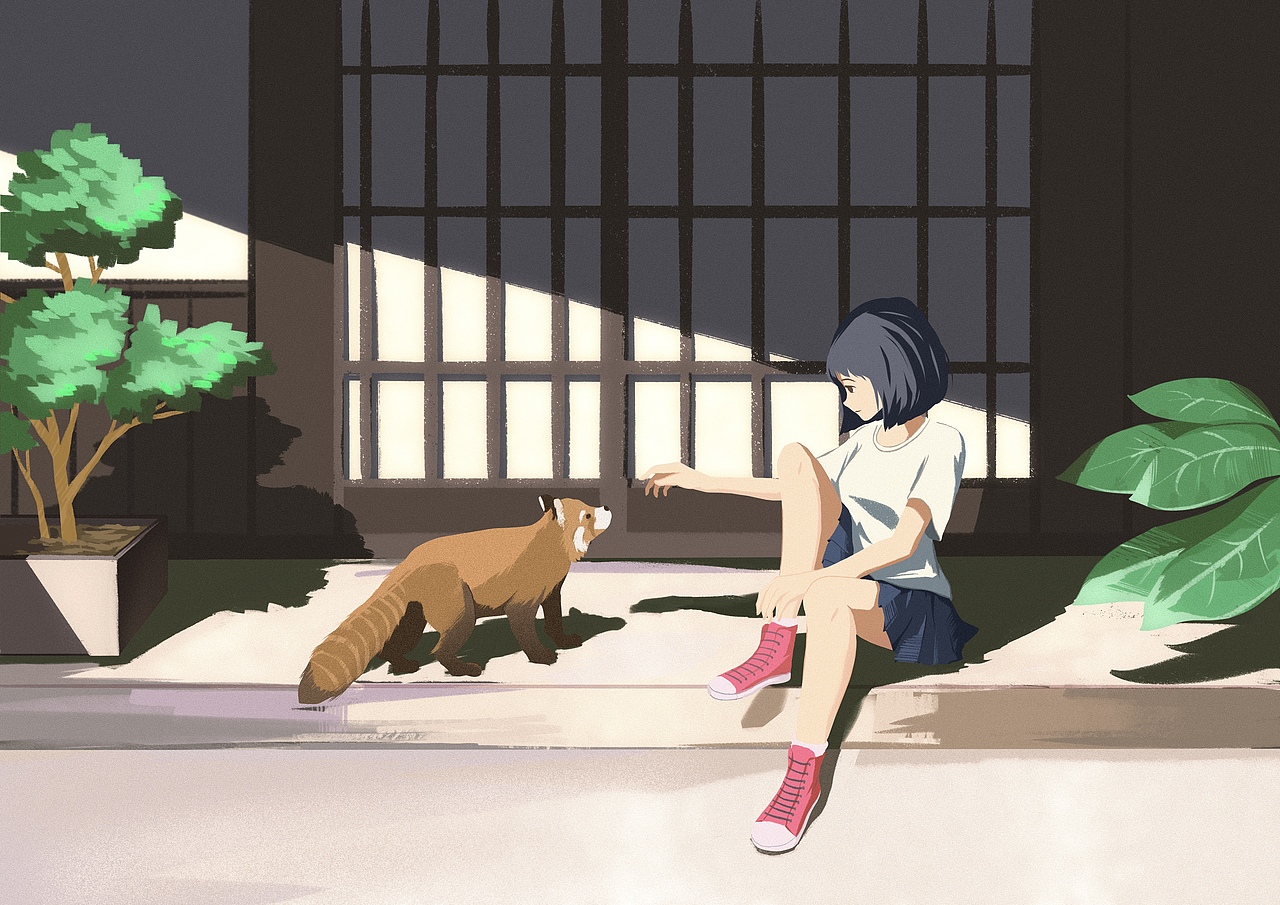 插画 午后小熊猫（图ZMjU2NzQ1NTk2） - 创作习作 - 站酷设计师不失绵o原创素材 - 站酷ZCOOL