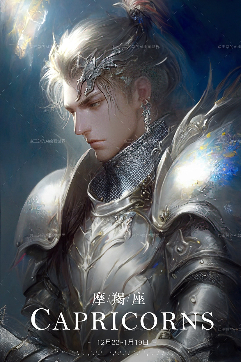 十二星座⭐男生版 合集（图ZMzMwNzc2NjQ4） - 游戏原画 - 站酷设计师王总的ai绘画世界原创素材 - 站酷ZCOOL