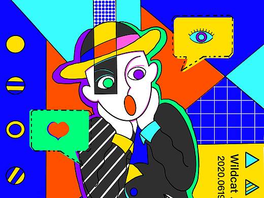 波普风 名画转插画 系列（个人主页-ZNDU3NTQ4MjA=） - 创作习作 - 站酷设计师su喵喵00原创素材 - 站酷ZCOOL