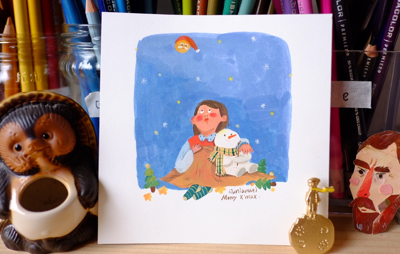 圣誕節(jié)插畫（圖ZMjM2NTcyMzAw） - 兒童插畫 - 站酷設(shè)計(jì)師liunian0214原創(chuàng)素材 - 站酷ZCOOL