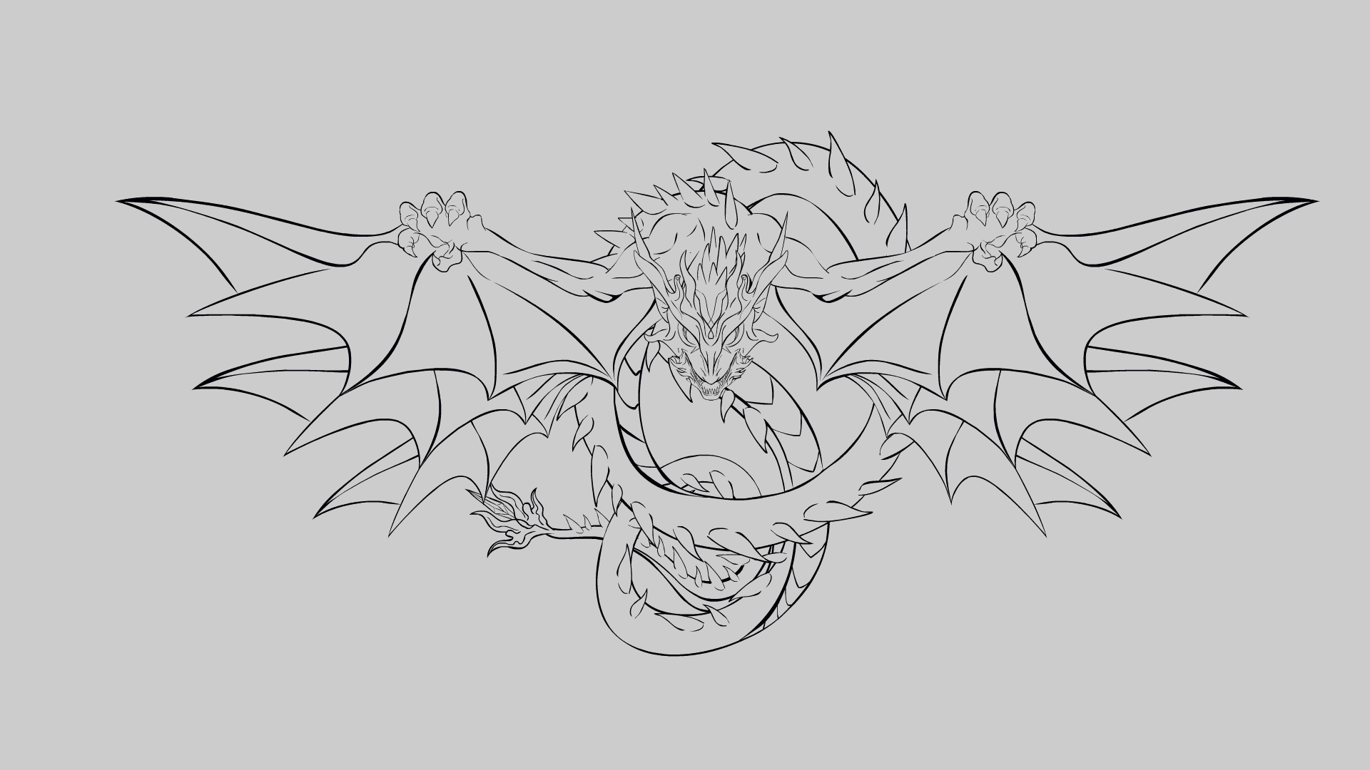 矢量插画魔物设计——万象星龙