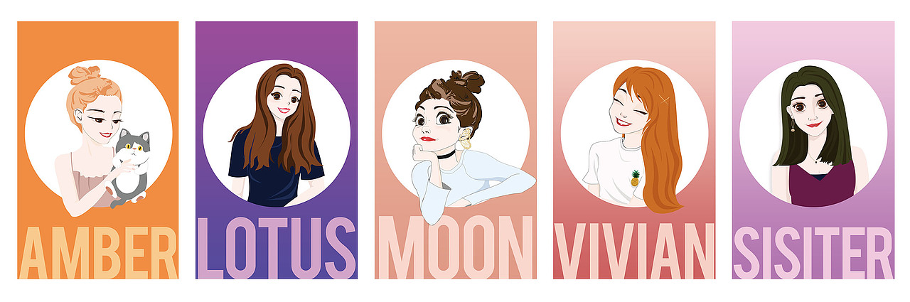 前些时间画的一组头像插画（图ZMTkyNzg2OTI4） - 艺术插画 - 站酷设计师MAX白歌原创素材 - 站酷ZCOOL