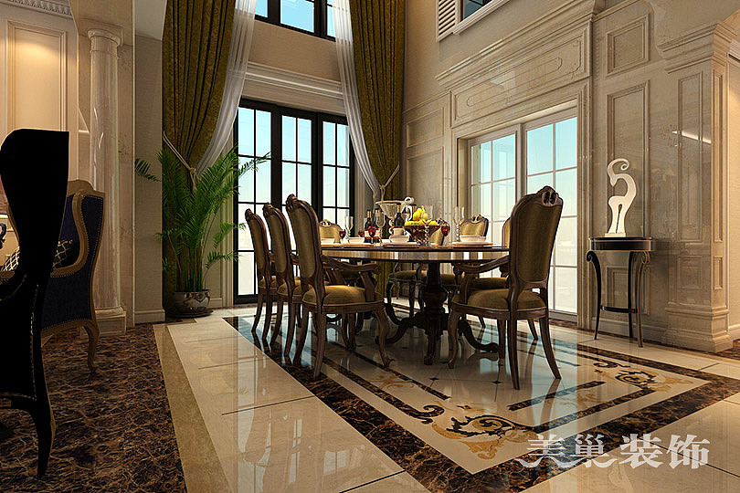 郑州金沙湖高尔夫观邸380平独栋别墅简欧风格装修案例（图ZNzQ2MTk2ODQ=） - 家装设计 - 站酷设计师美巢装饰小灰灰原创素材 - 站酷ZCOOL