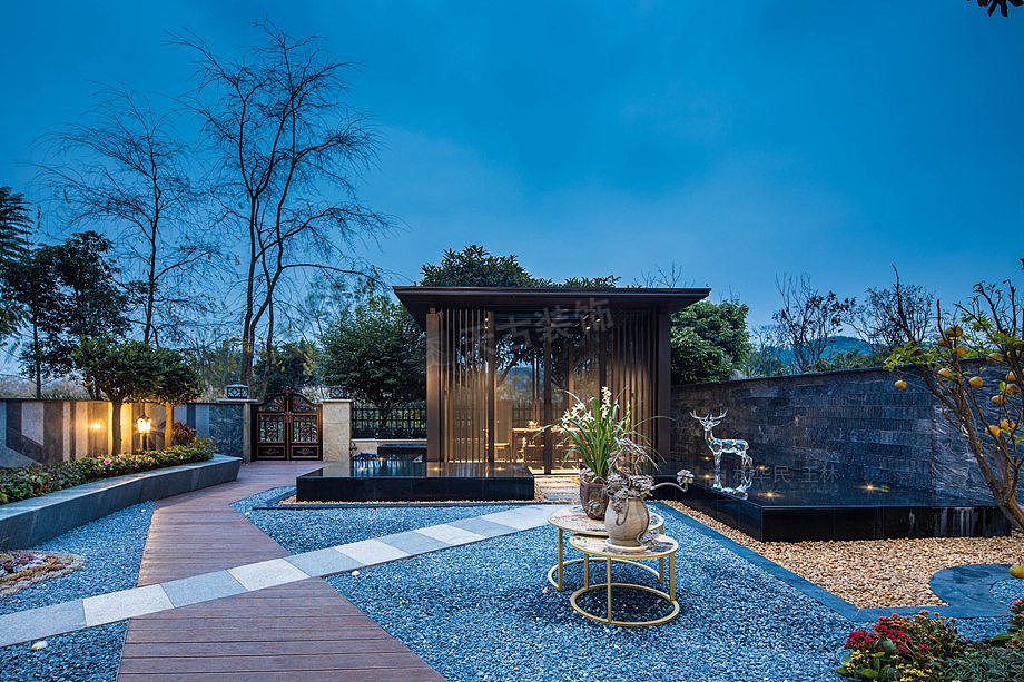 恒大麓山湖装修竣工图,轻奢混搭风别墅设计案例