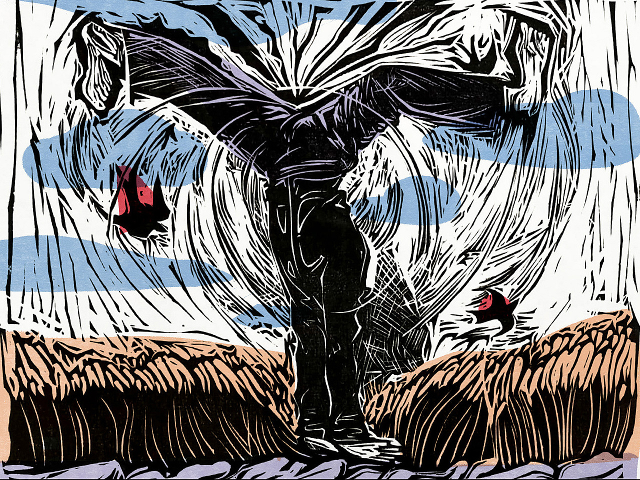 个人绘本创作练习版画套色