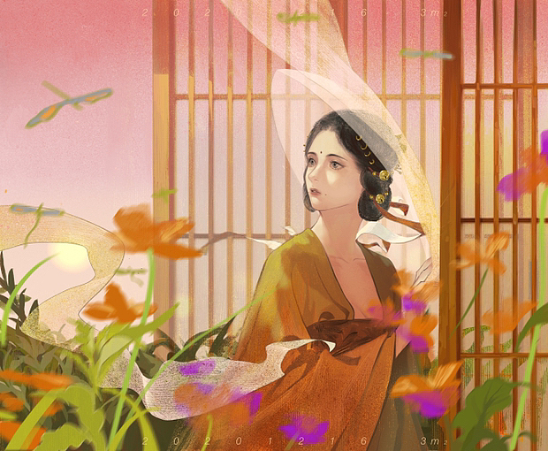 原创插画｜暖色（图ZMzQ4NTcwMjE2） - 艺术插画 - 站酷设计师叁平米原创素材 - 站酷ZCOOL