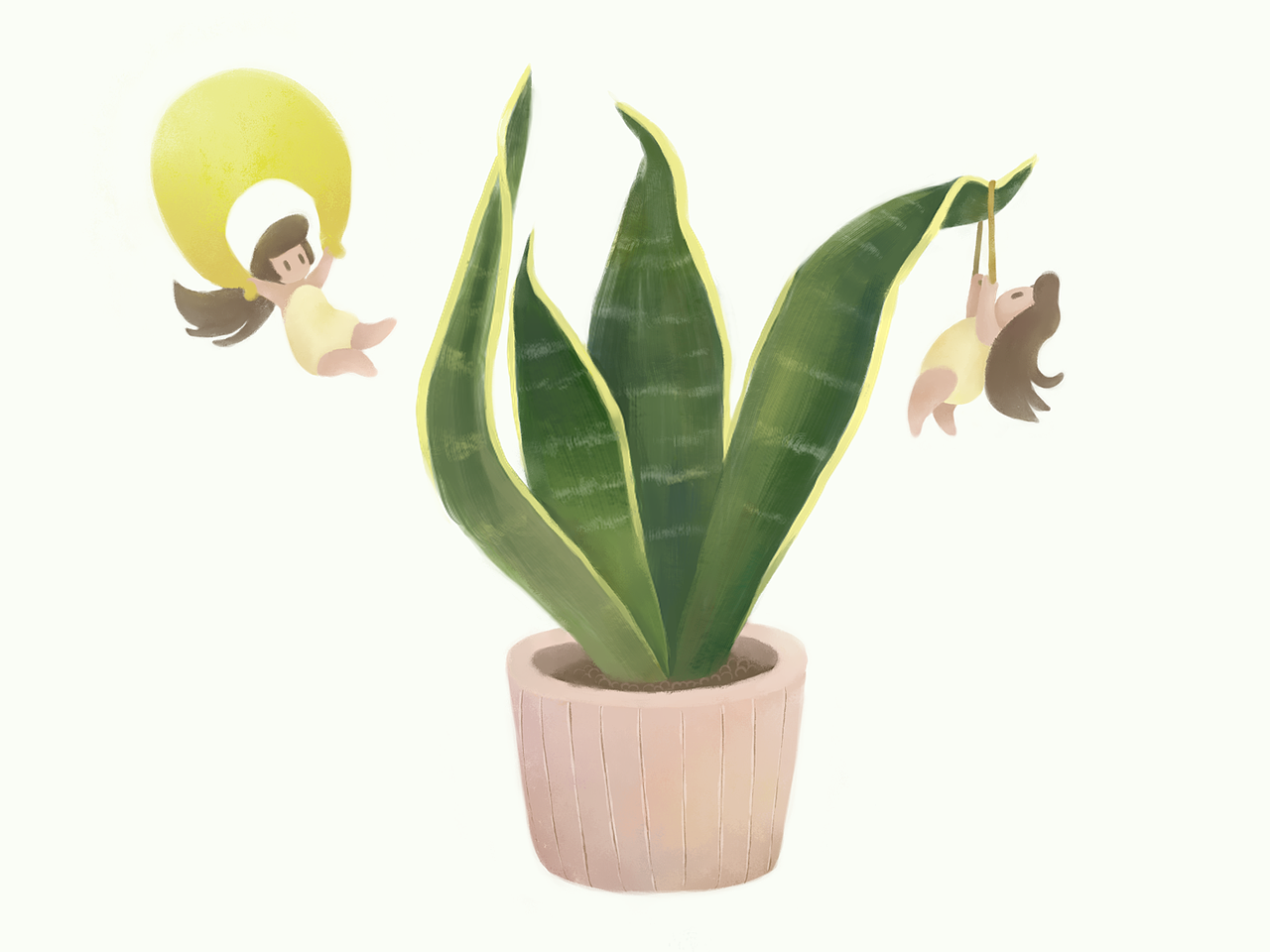 q版简约植物插画习作