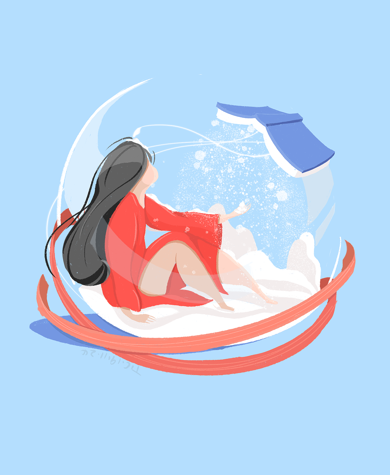 雪月风花·书/系列插画（图ZMTg4NTY3Mzgw） - 创作习作 - 站酷设计师菠萝未成熟原创素材 - 站酷ZCOOL