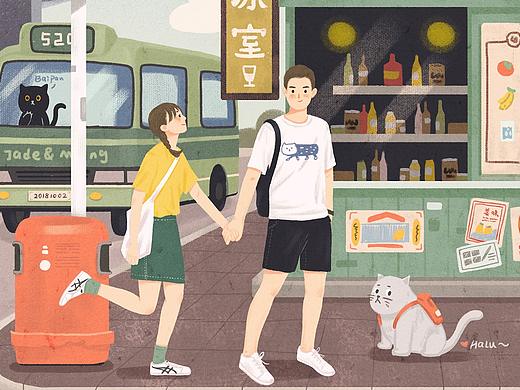 一些情侣插画