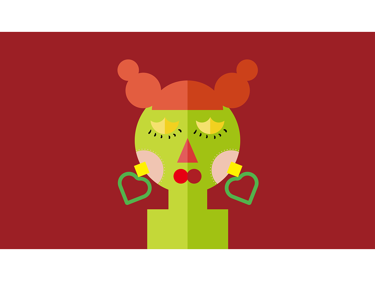 抽象几何人物插画