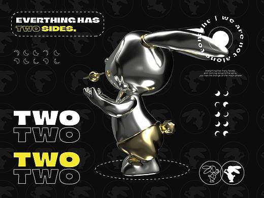 “TWO,TWO”中秋兔形IP形象设计