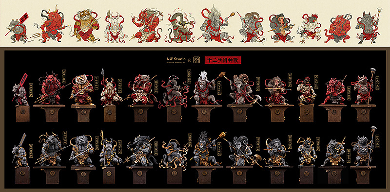 十二生肖神兽树脂版全系列