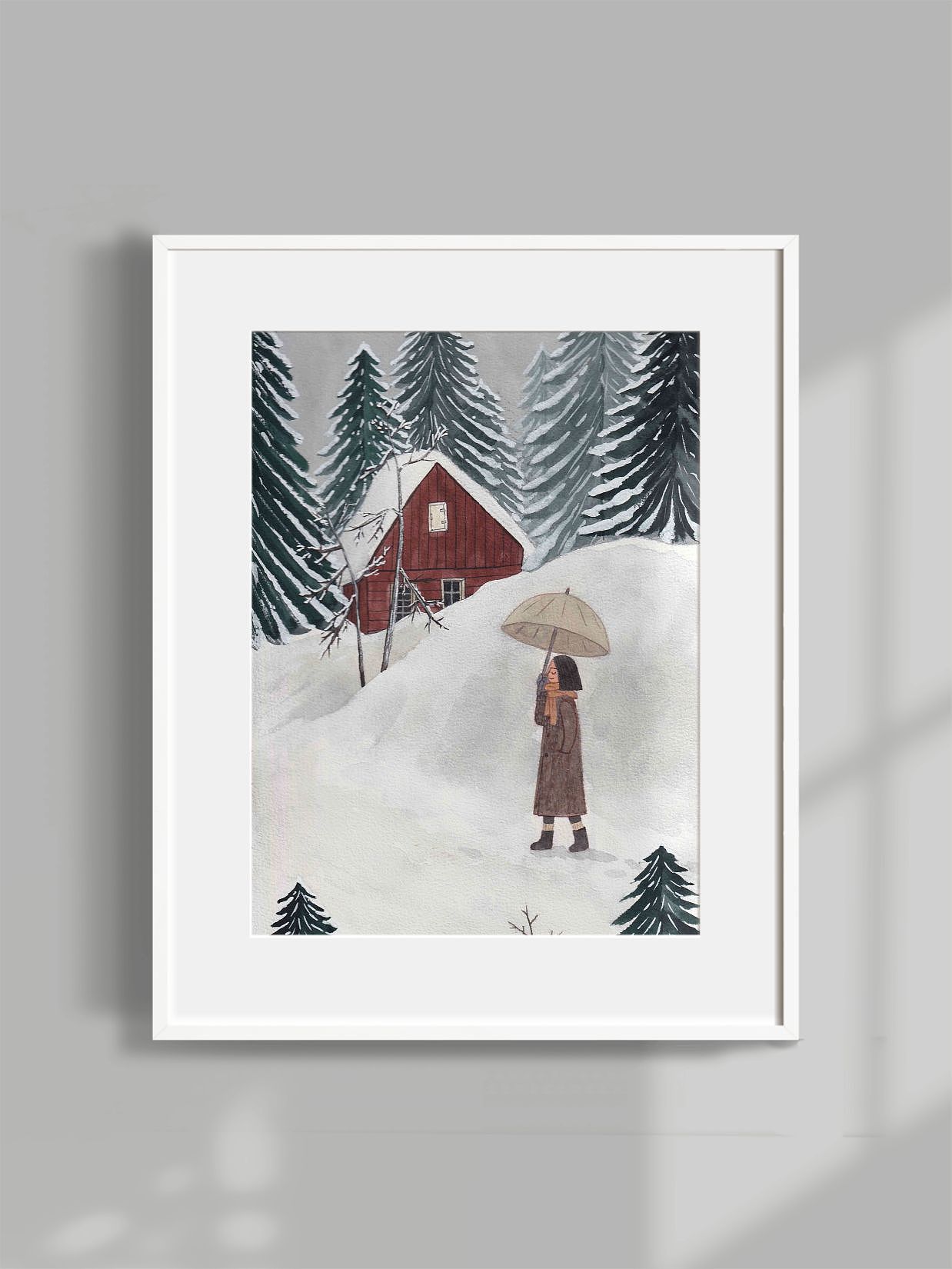 水彩插画《二十四节气——小寒》