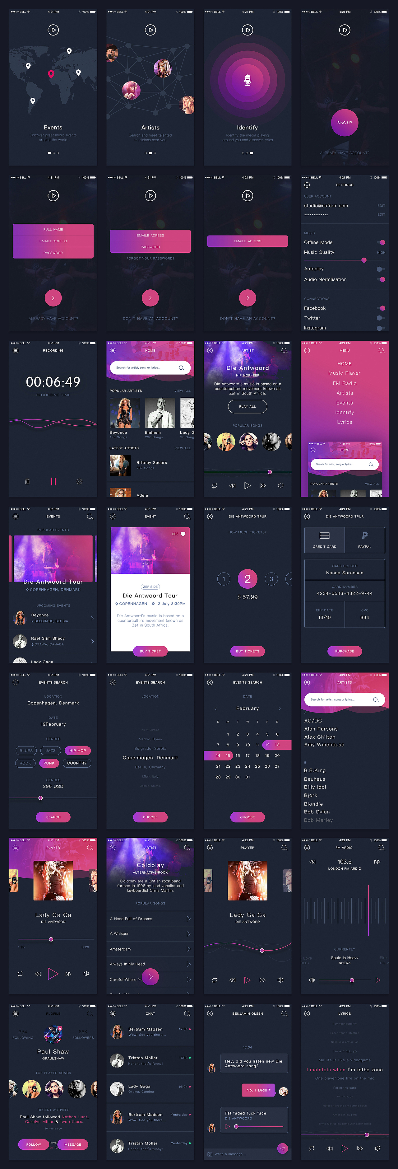 音乐类app界面（图ZODM2OTk4NDg=） - APP界面 - 站酷设计师坨一坨原创素材 - 站酷ZCOOL