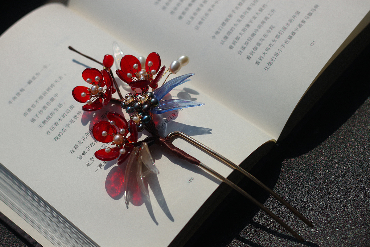 料器花——十二月花神系列发饰（图ZMjEyMzY4Mjcy） - 首饰设计 - 站酷设计师北人字原创素材 - 站酷ZCOOL