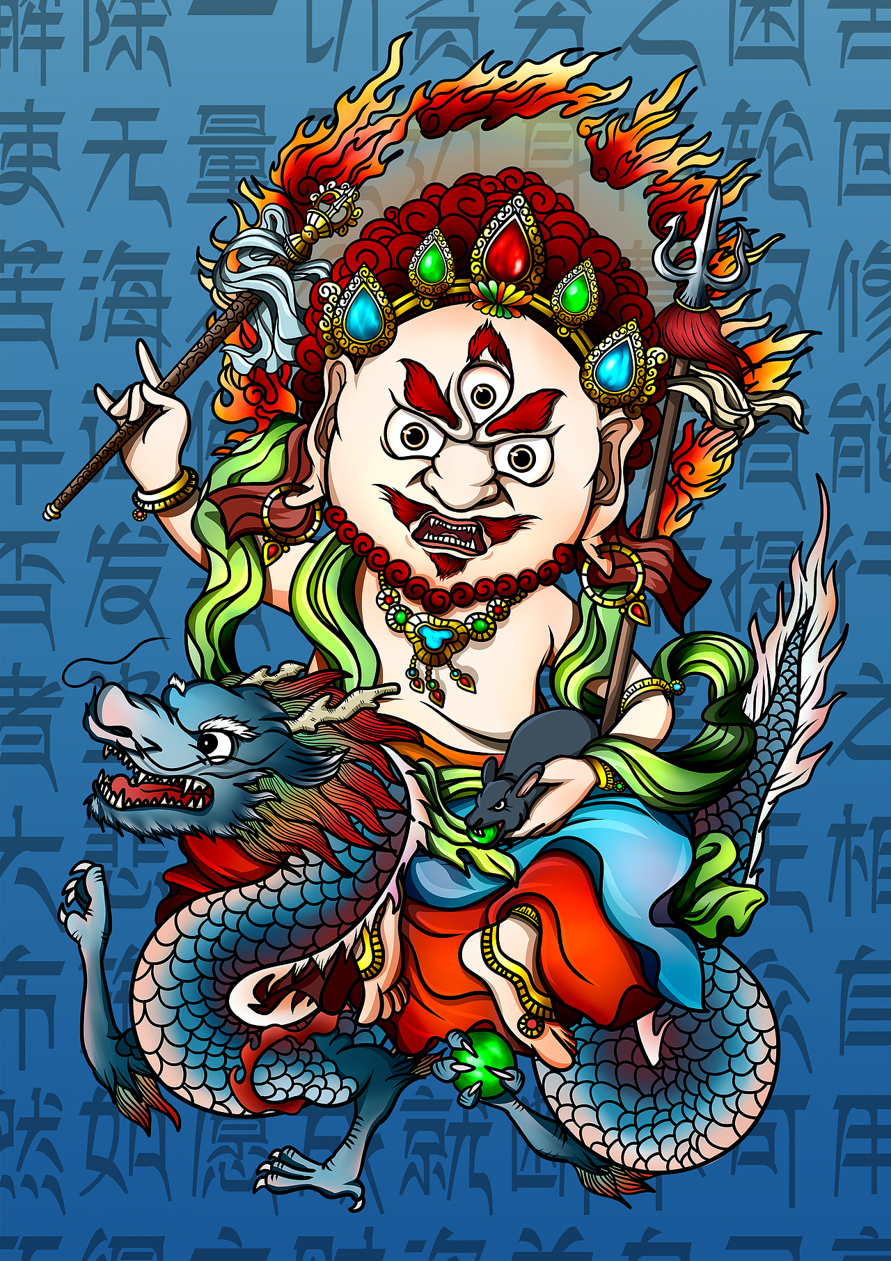 五姓财神 文创（图ZMTM0NzY0MDky） - 商业插画 - 站酷设计师藏龙岛车神原创素材 - 站酷ZCOOL