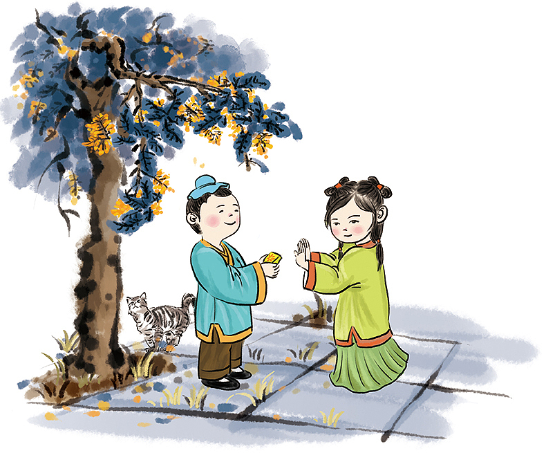 幼儿教育，国学幼儿用书插画，国画风。（图ZNTQ2ODkxODA=） - 儿童插画 - 站酷设计师xiaohulu原创素材 - 站酷ZCOOL