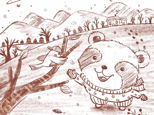 儿童插画~冬天来了！