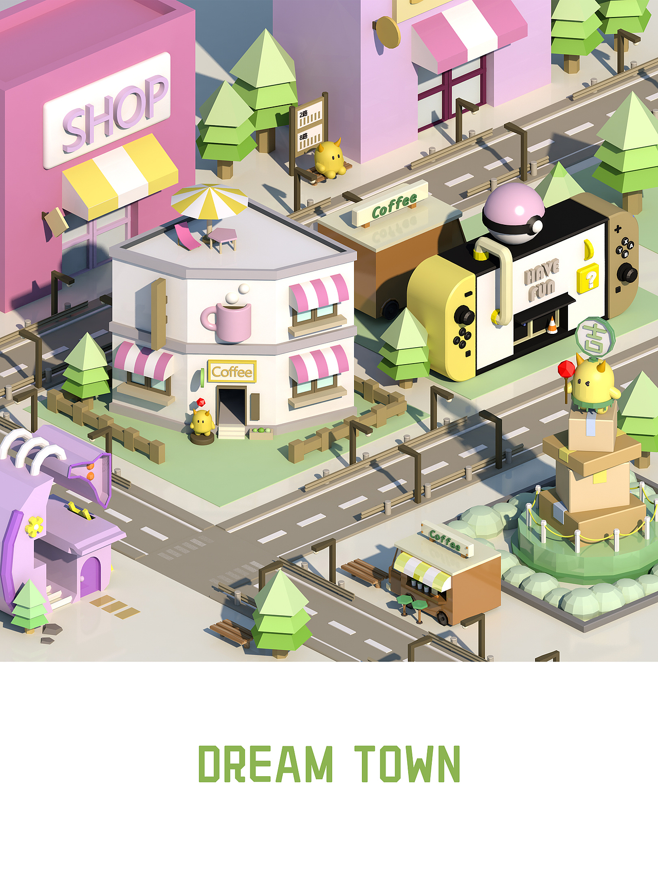 Dinlab-C4D梦想小镇作业合集