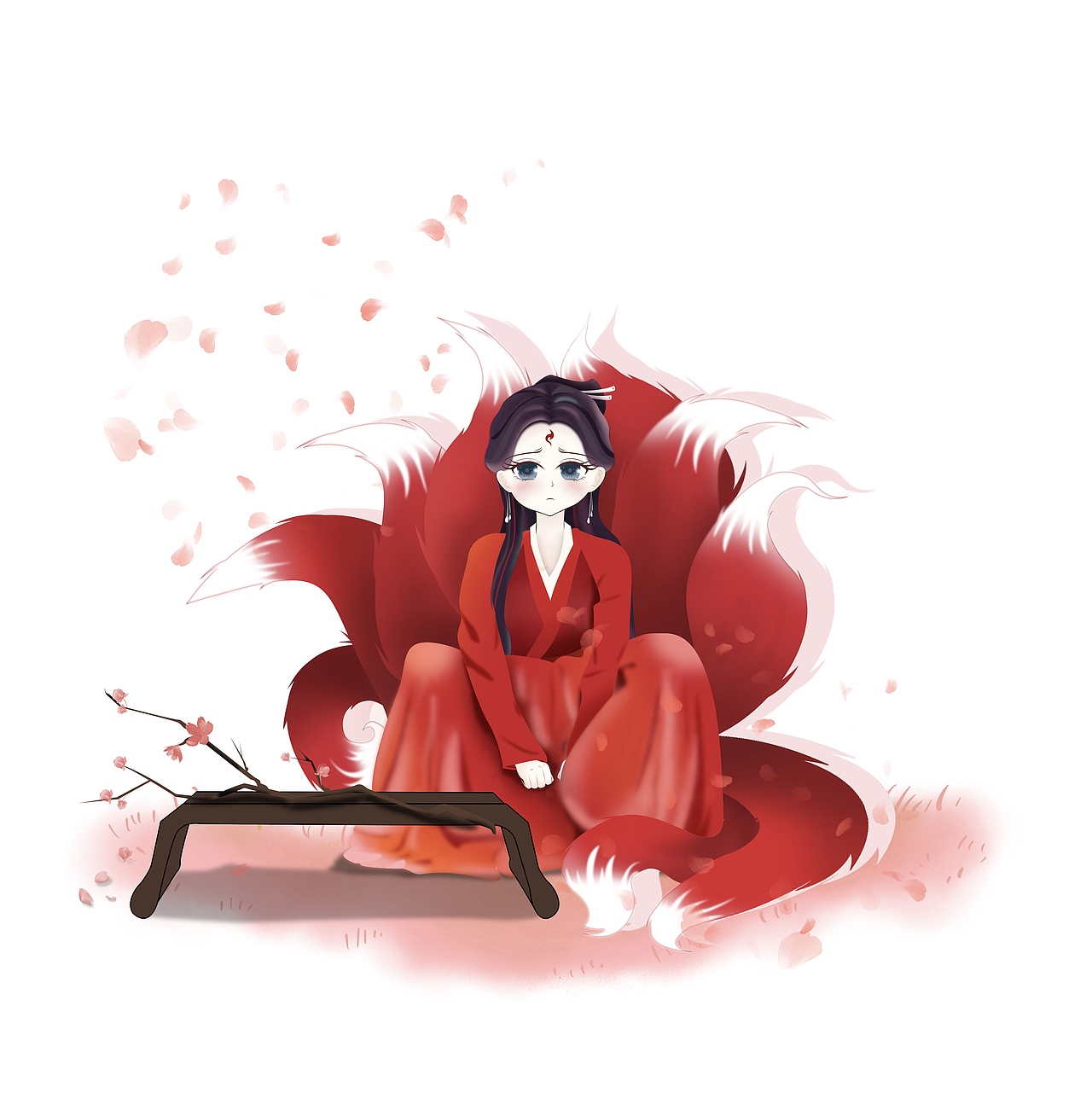 三生三世枕上书 小狐狸 白凤九|插画|创作习作|雀