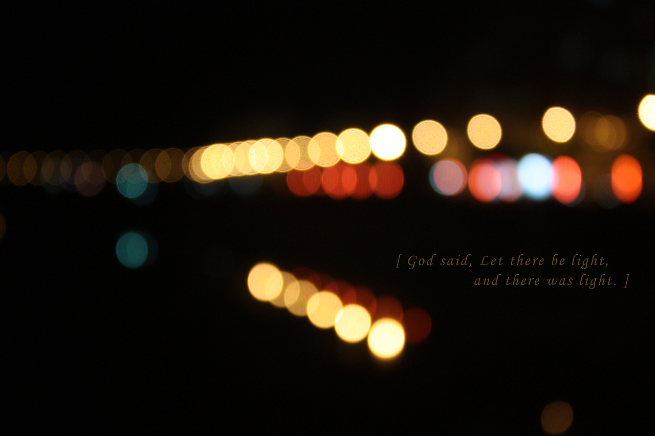 神说要有光