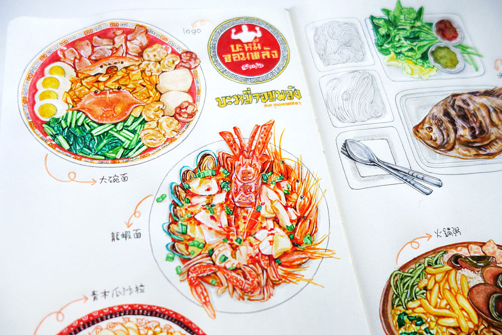 【This is Thailand】泰国手绘游记插画(图ZNDgwNjY1OTI=) - 艺术插画 - 站酷设计师阗真原创素材 - 站酷ZCOOL