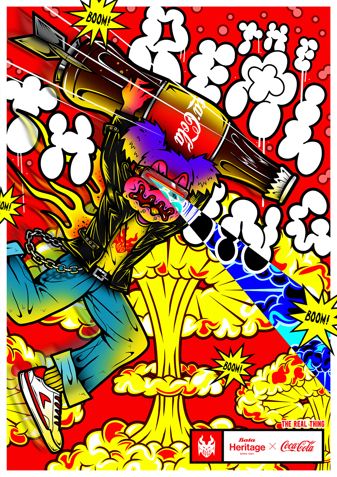 红系列插画创作 - 绿系列奇点艺术节 1-3届插画海报设计麒麟啤酒