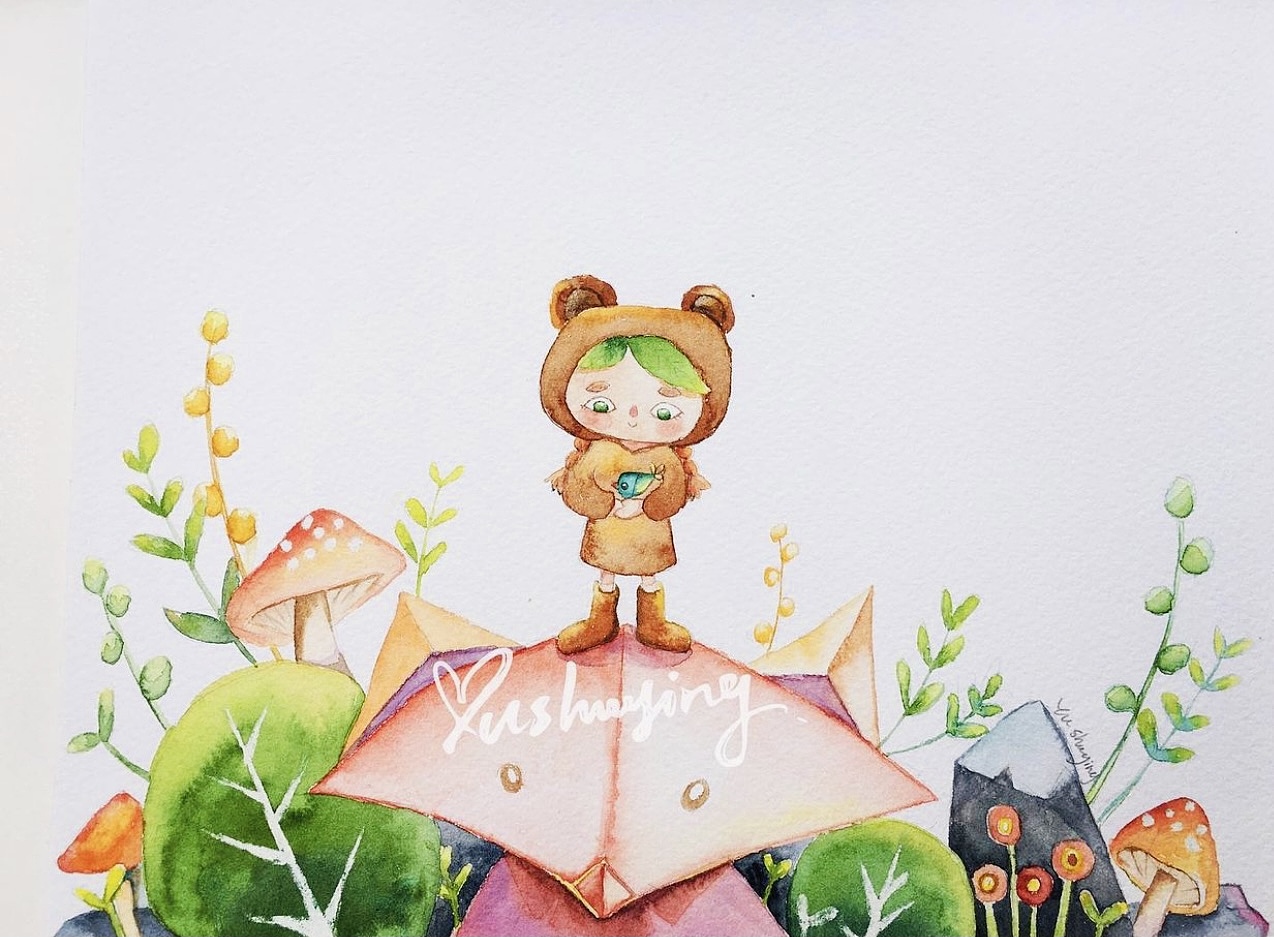 我的水彩插画创作【汉字的故事】（图ZMjk0NTg0MTI0） - 儿童插画 - 站酷设计师语树Yushuying原创素材 - 站酷ZCOOL