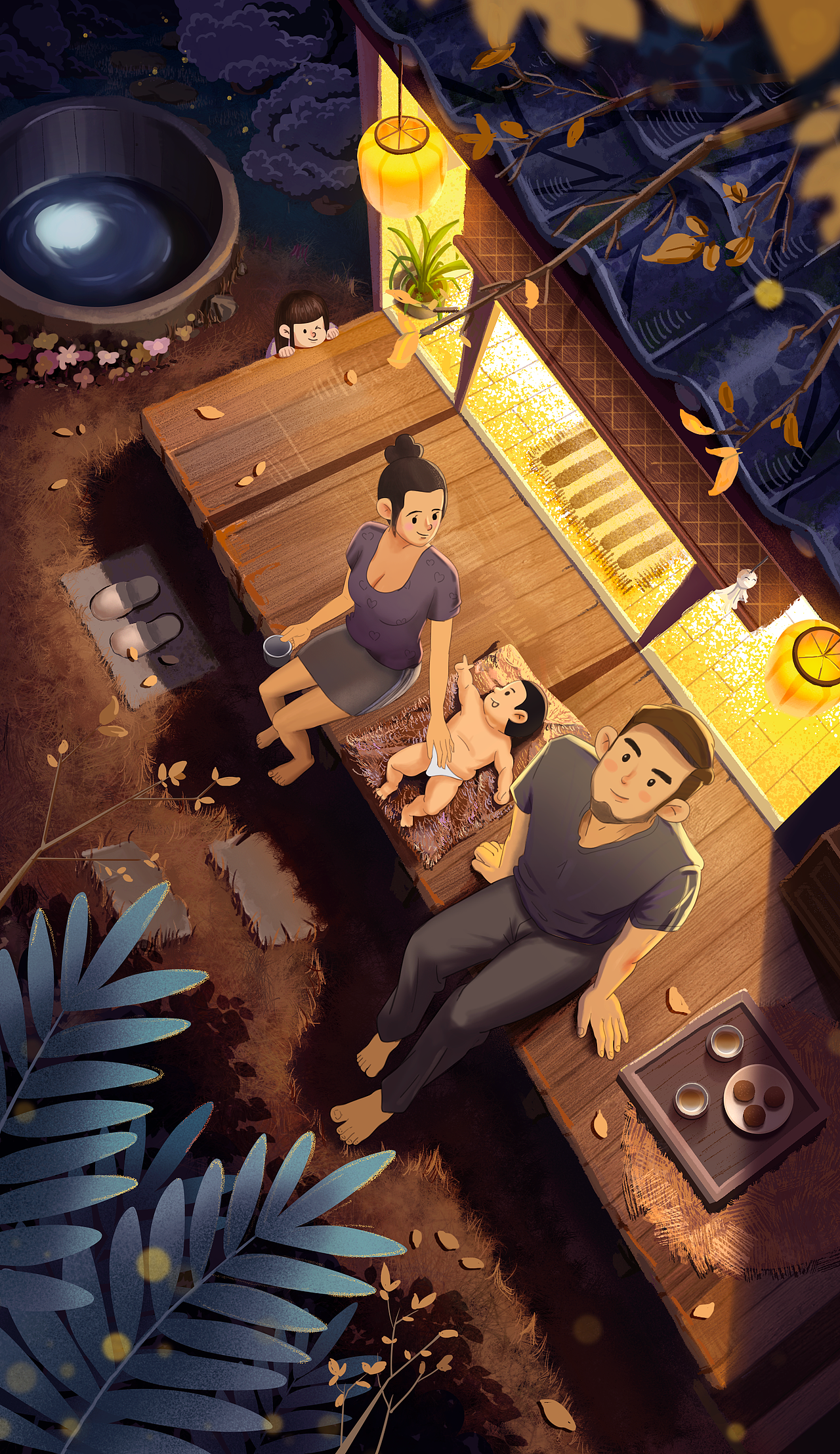 迟来的中秋节小插画（图ZMTMwODkyMzI4） - 商业插画 - 站酷设计师言午玉原创素材 - 站酷ZCOOL