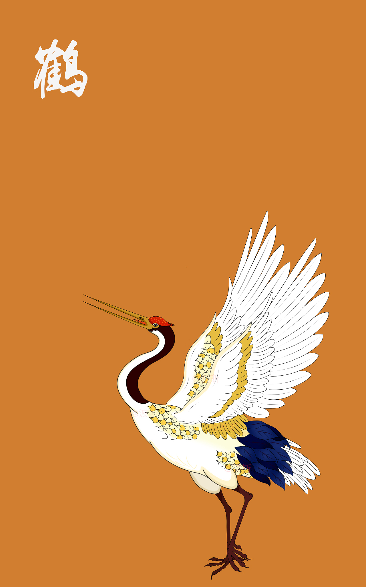 鶴手繪（圖ZMjIxNDUyMzA0） - 創(chuàng)作習(xí)作 - 站酷設(shè)計(jì)師波斯曹原創(chuàng)素材 - 站酷ZCOOL