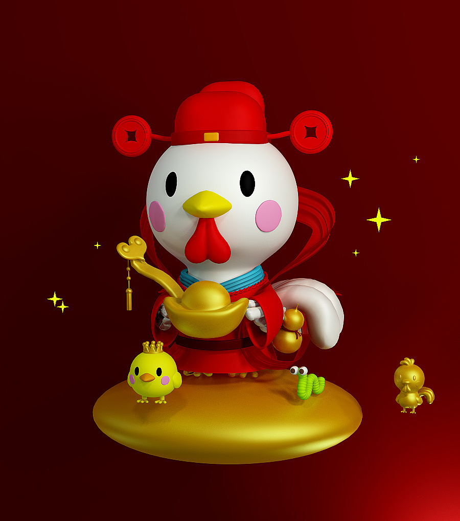 鸡年大吉吧！恭喜发财！福寿安康~！贺图（图ZNjk0NjEzNzY=） - 其他三维 - 站酷设计师金钛锆原创素材 - 站酷ZCOOL