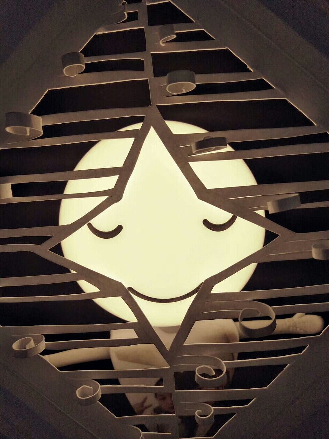 简易纸雕与灯光