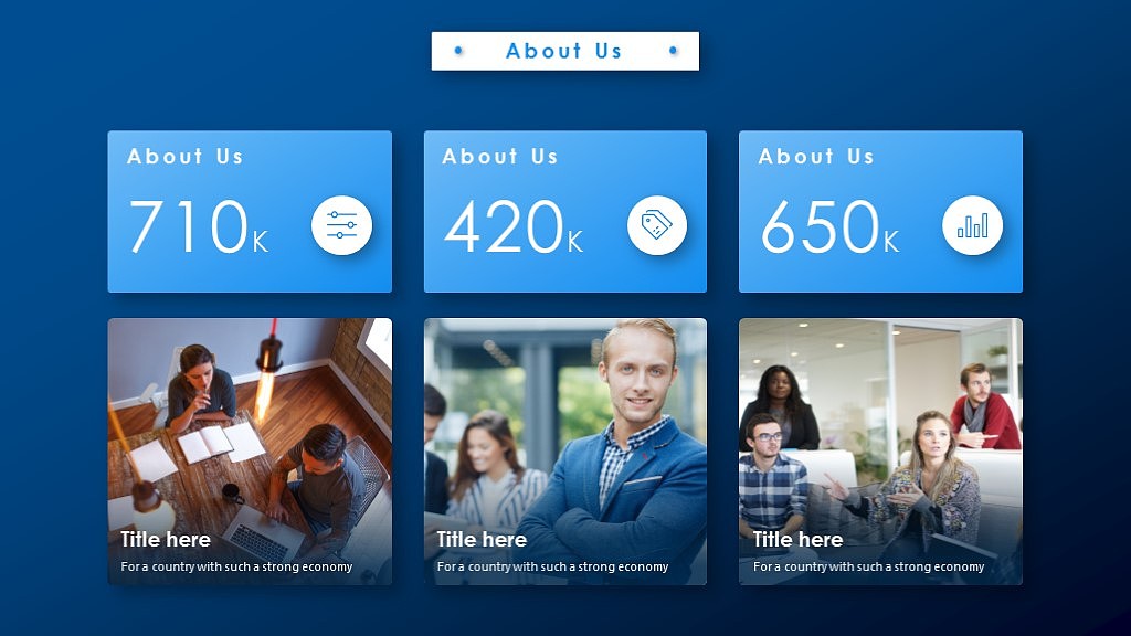 创意卡片式商务总结PPT模板