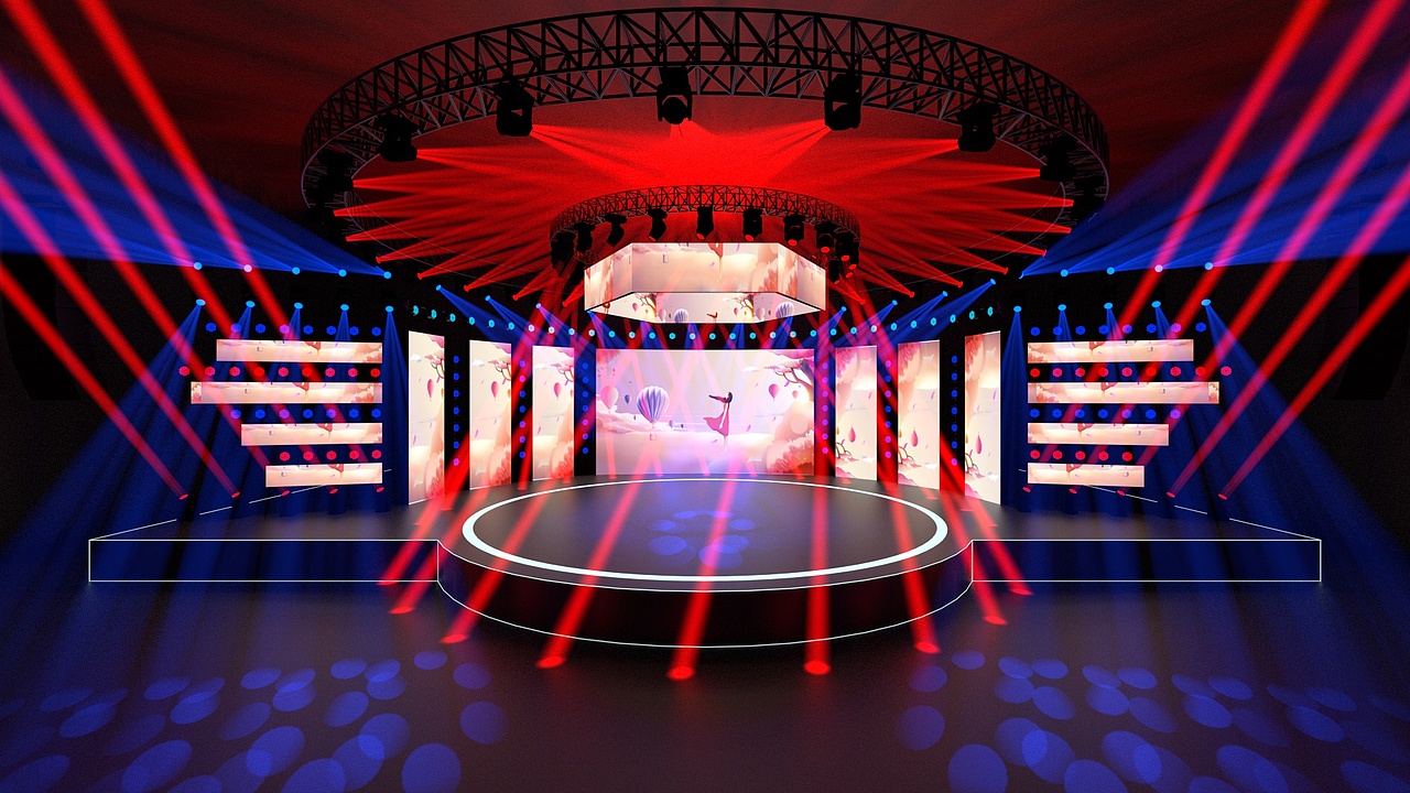 C4D 灯光舞美渲染尝试——某少儿舞蹈汇演舞台设计