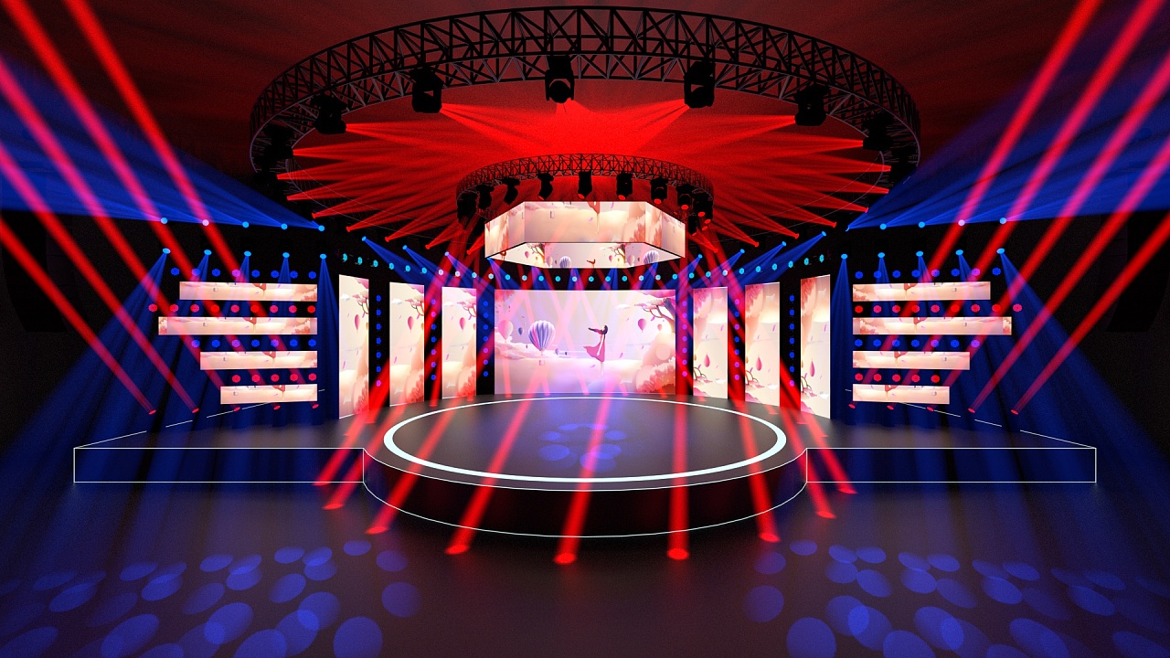 c4d 灯光舞美渲染尝试——某少儿舞蹈汇演舞台设计