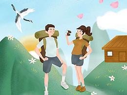 节点商业插画海报