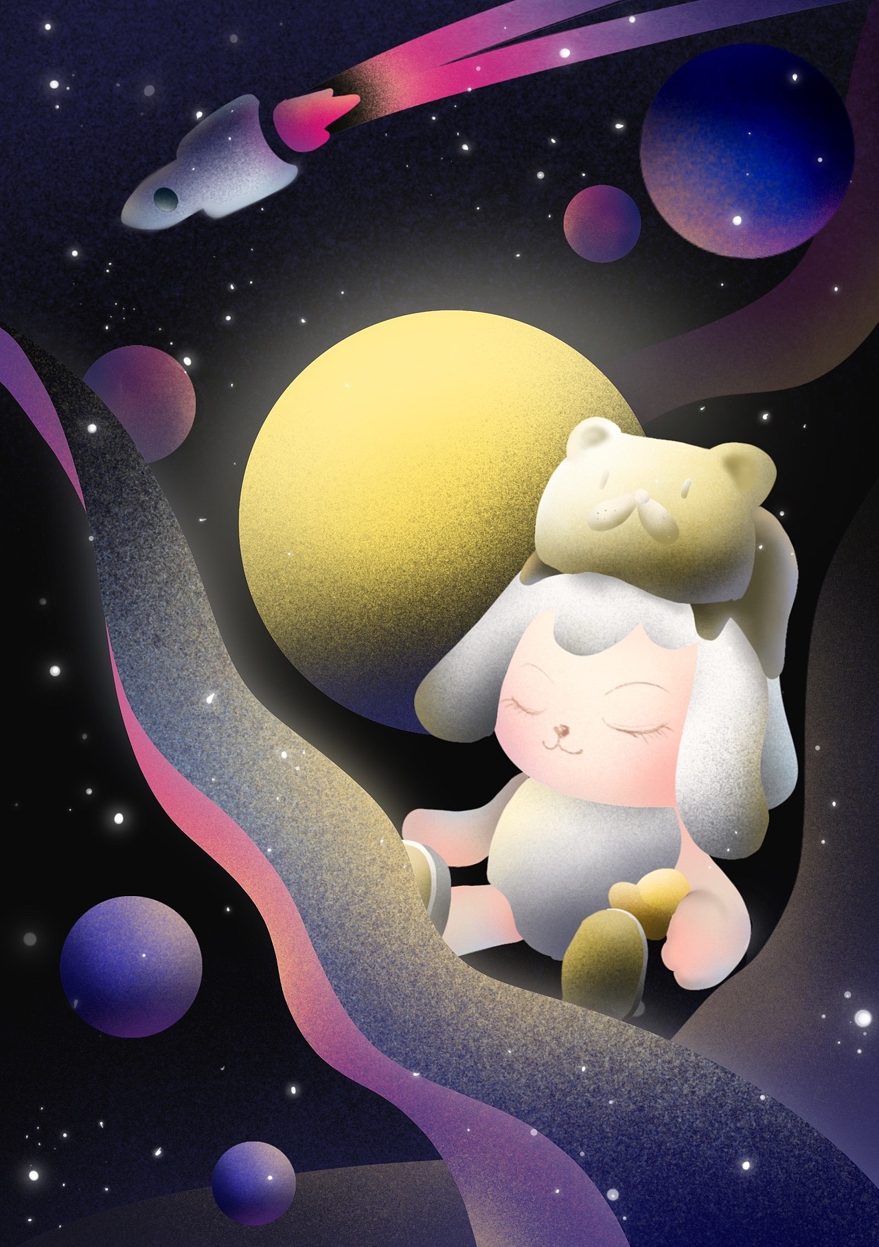 procreate绘画练习—小灵与她的朋友们