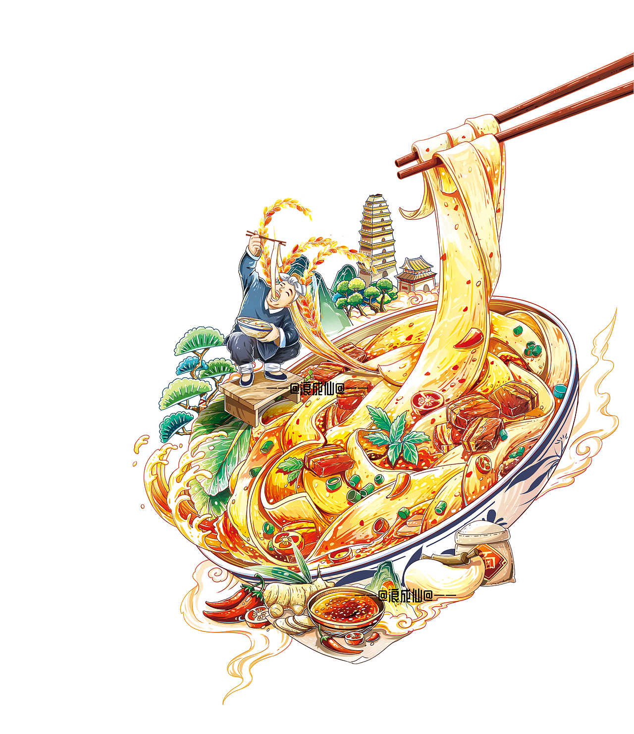 又来了~面馆开张了。客官你要来碗什么面呢?